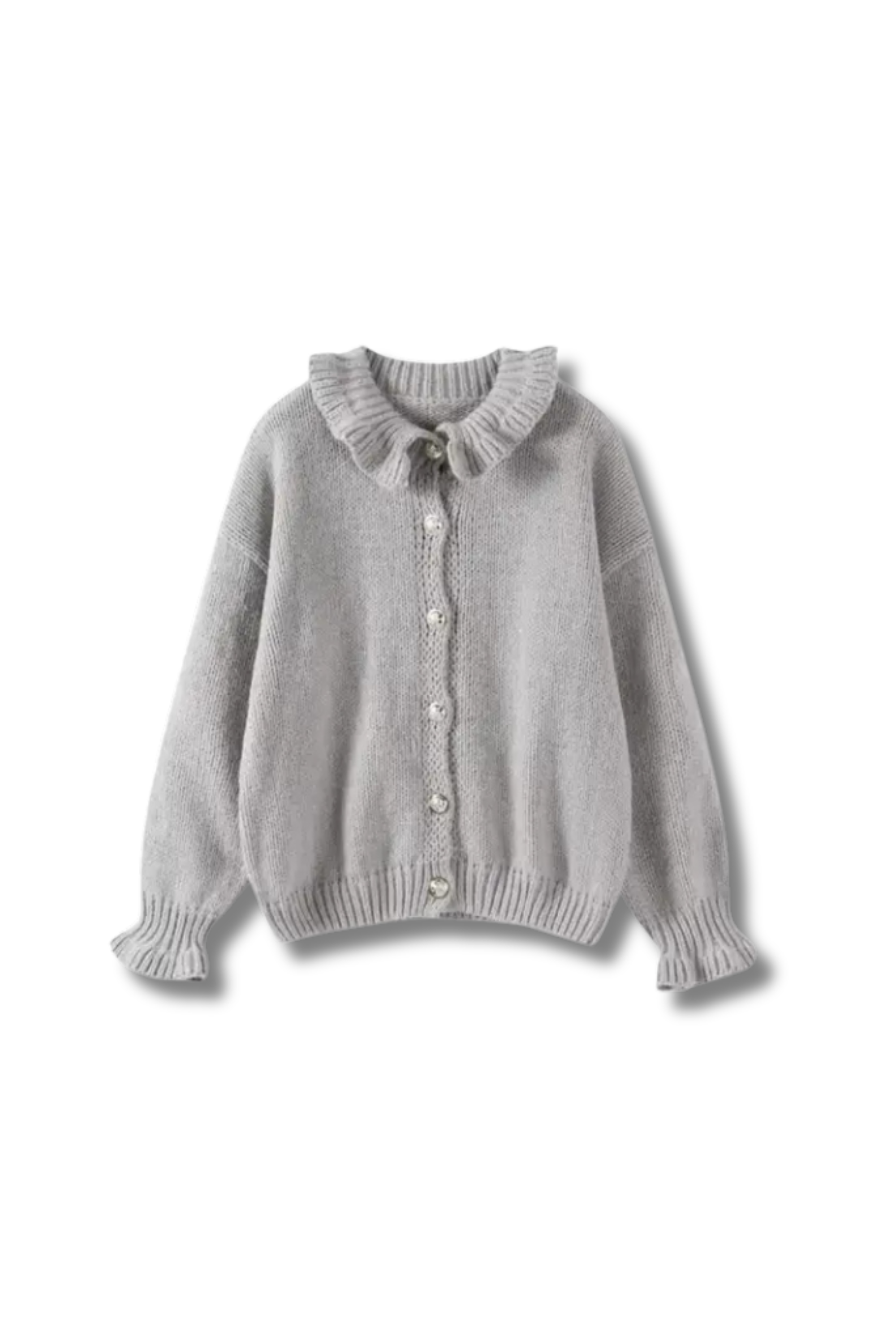 EMELY – Weicher Strick-Cardigan mit Rüschen